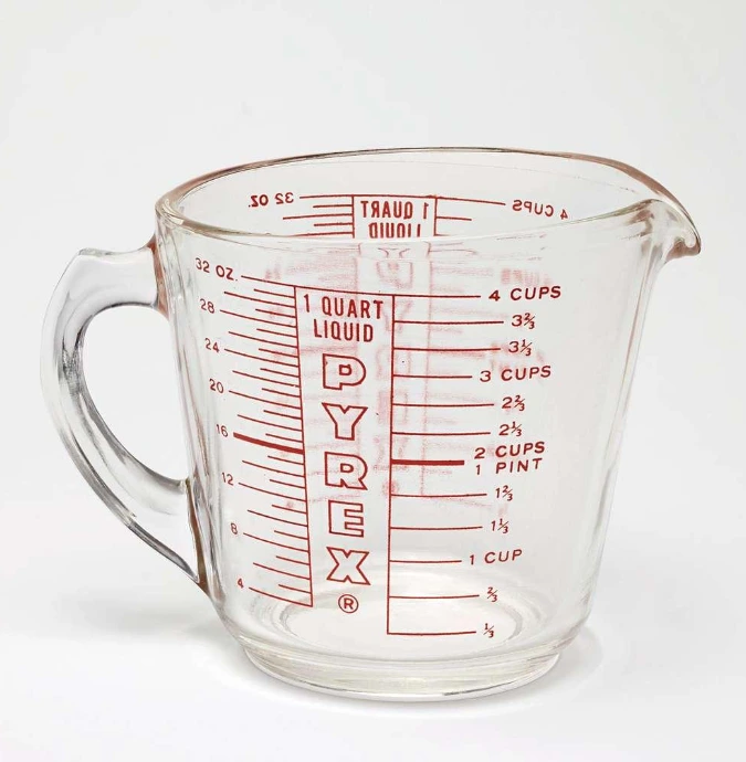 cups in a quart conversion chart showing 4 cups equals 1 quart